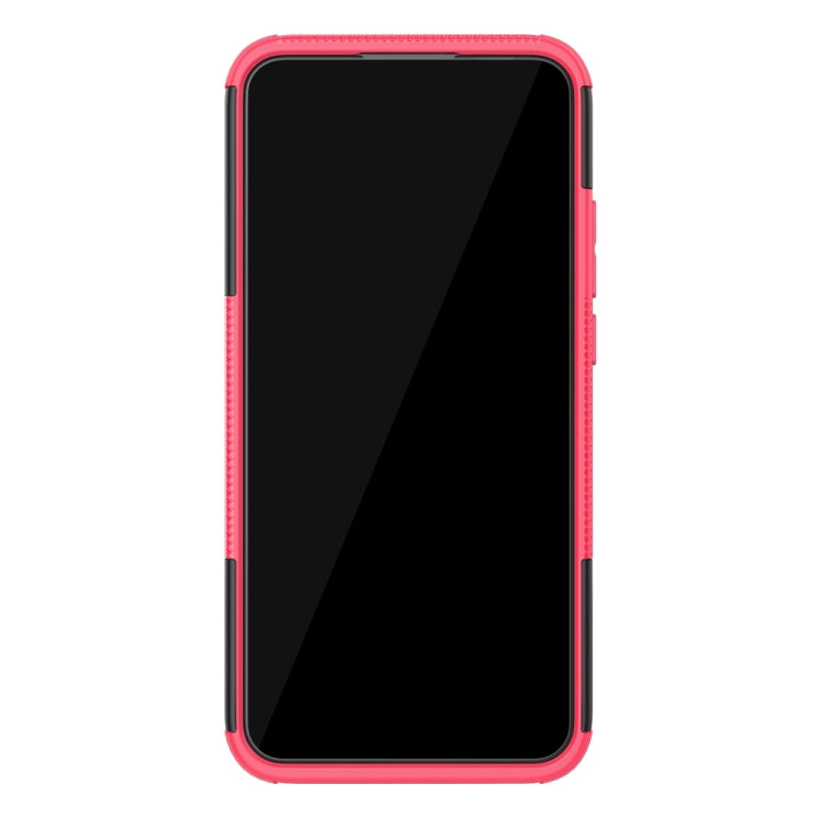 For Huawei Nova 5i Pro Tire Texture TPU + PC Shockproof Case with Holder