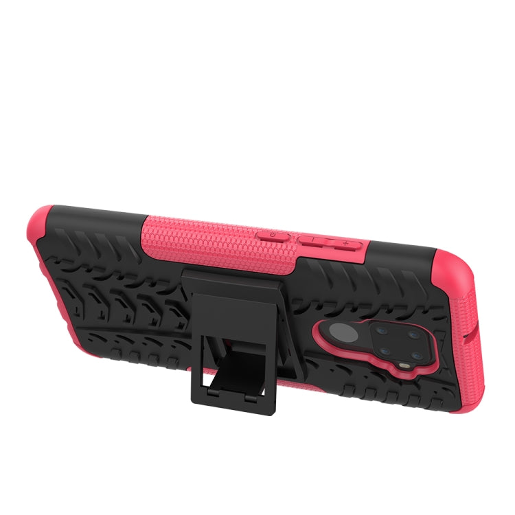 For Huawei Nova 5i Pro Tire Texture TPU + PC Shockproof Case with Holder