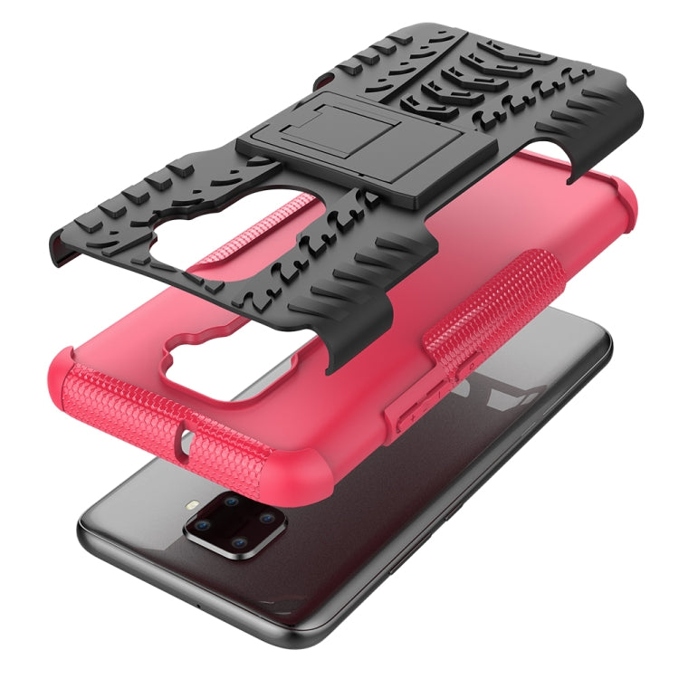 For Huawei Nova 5i Pro Tire Texture TPU + PC Shockproof Case with Holder