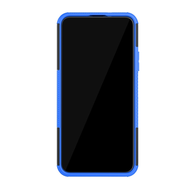 For Huawei Honor 20 Pro Tire Texture TPU + PC Shockproof Case with Holder