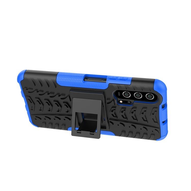 For Huawei Honor 20 Pro Tire Texture TPU + PC Shockproof Case with Holder