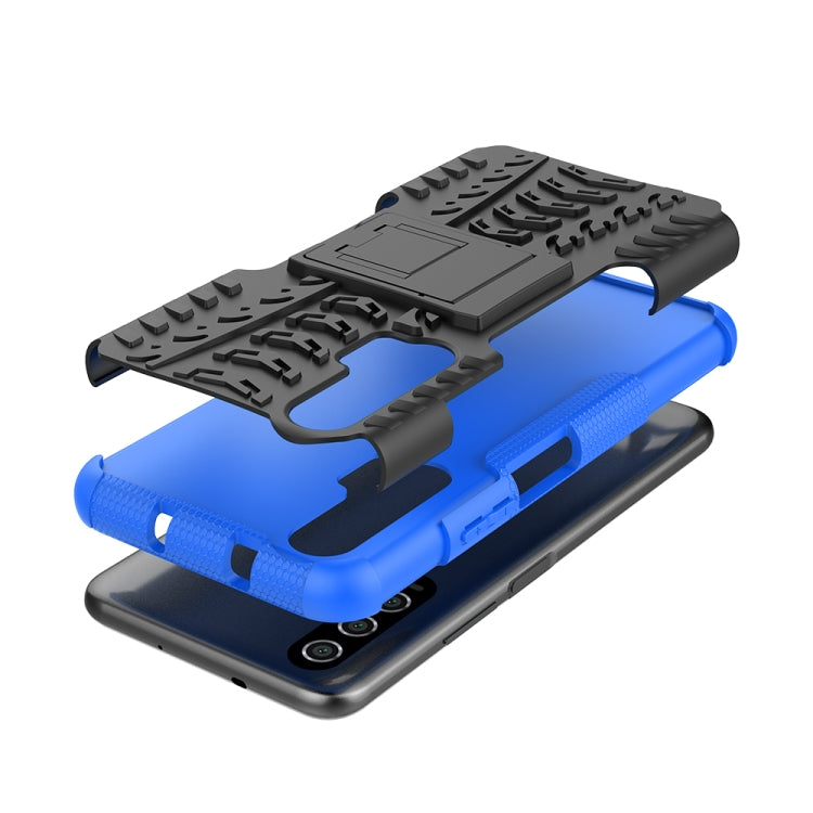 For Huawei Honor 20 Pro Tire Texture TPU + PC Shockproof Case with Holder
