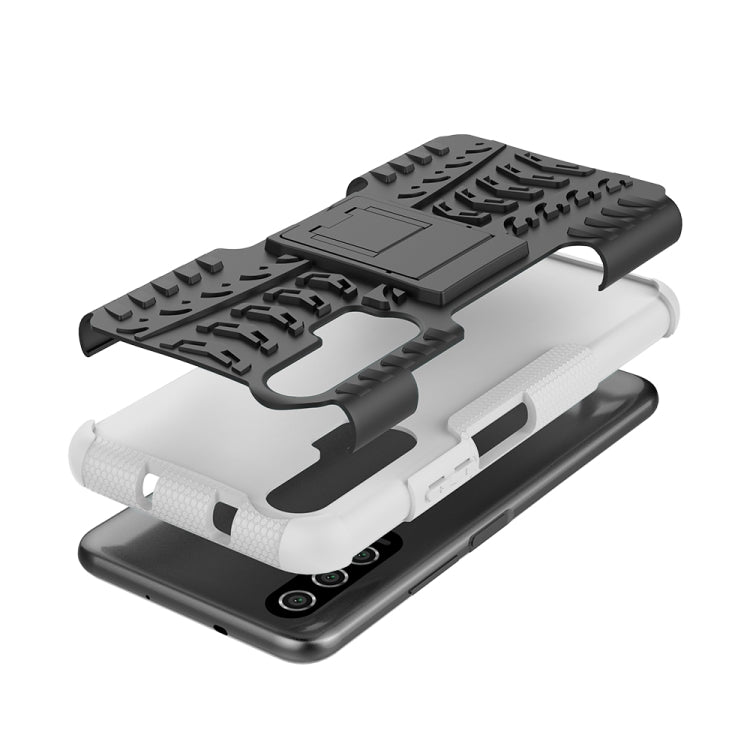 For Huawei Honor 20 Pro Tire Texture TPU + PC Shockproof Case with Holder