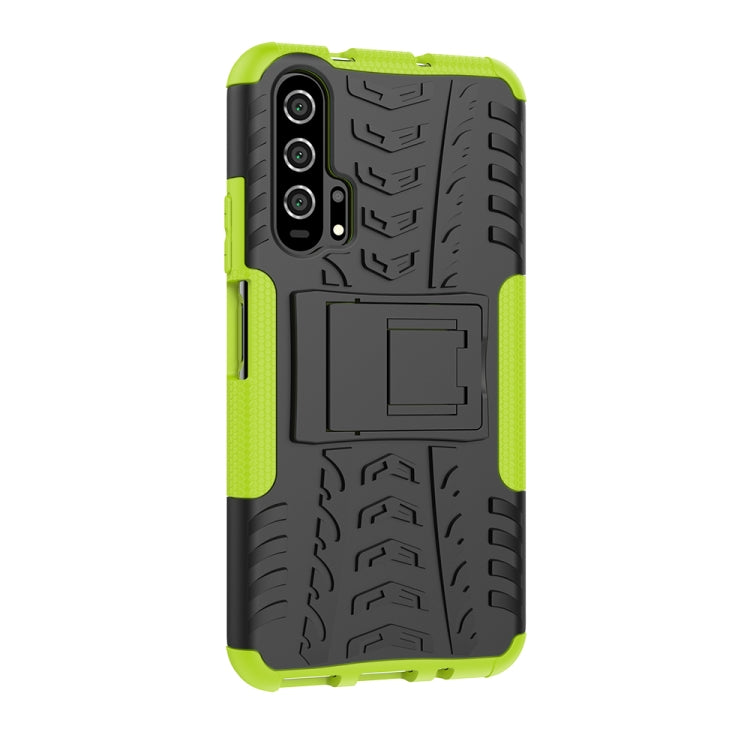 For Huawei Honor 20 Pro Tire Texture TPU + PC Shockproof Case with Holder