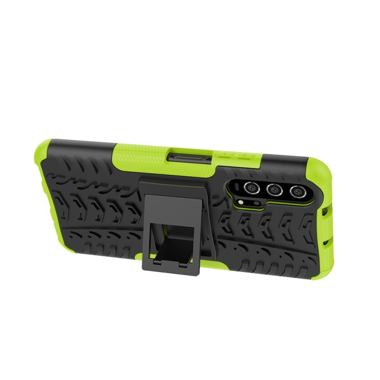For Huawei Honor 20 Pro Tire Texture TPU + PC Shockproof Case with Holder