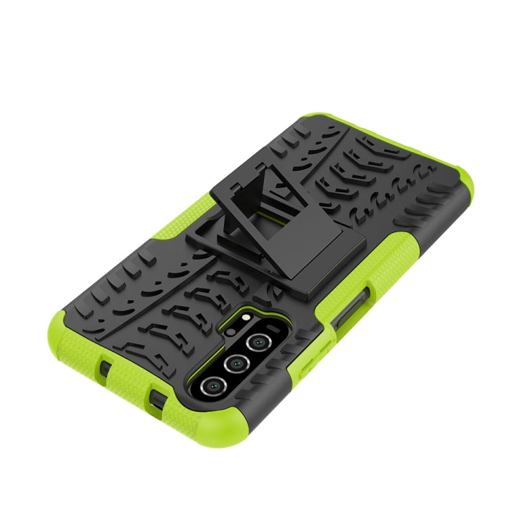 For Huawei Honor 20 Pro Tire Texture TPU + PC Shockproof Case with Holder