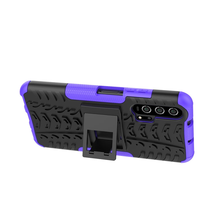 For Huawei Honor 20 Pro Tire Texture TPU + PC Shockproof Case with Holder