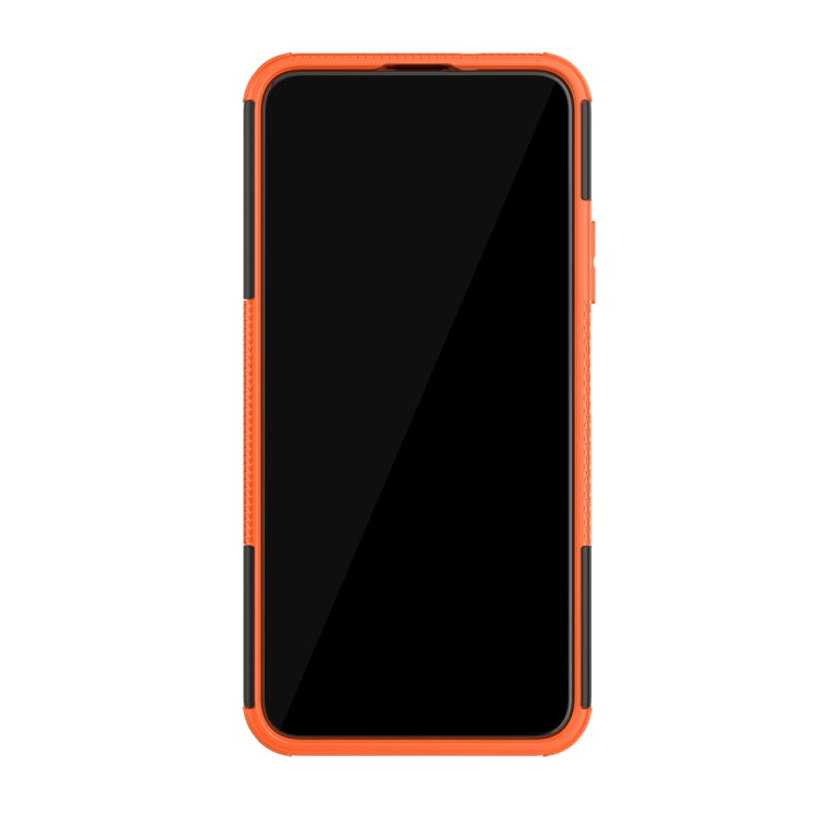 For Huawei Honor 20 Pro Tire Texture TPU + PC Shockproof Case with Holder