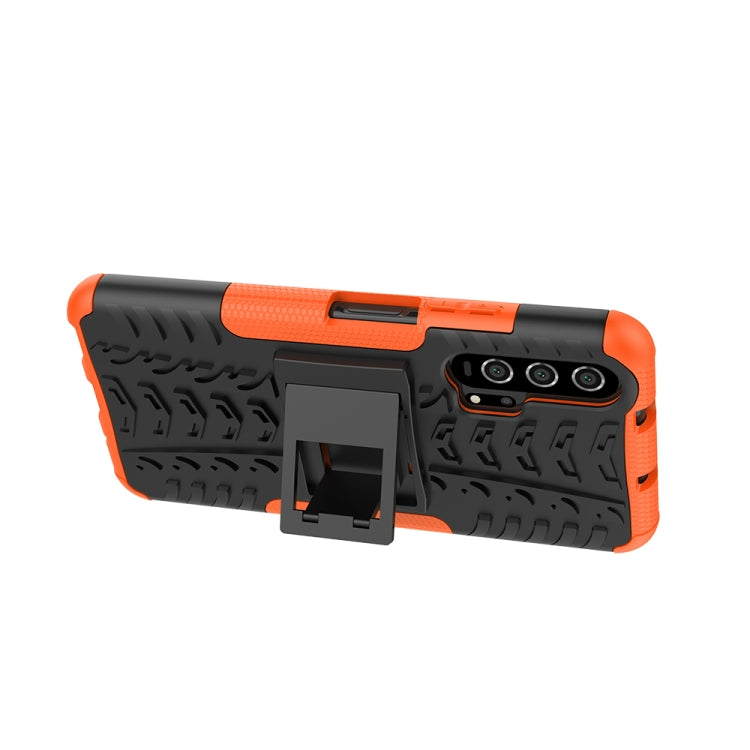 For Huawei Honor 20 Pro Tire Texture TPU + PC Shockproof Case with Holder
