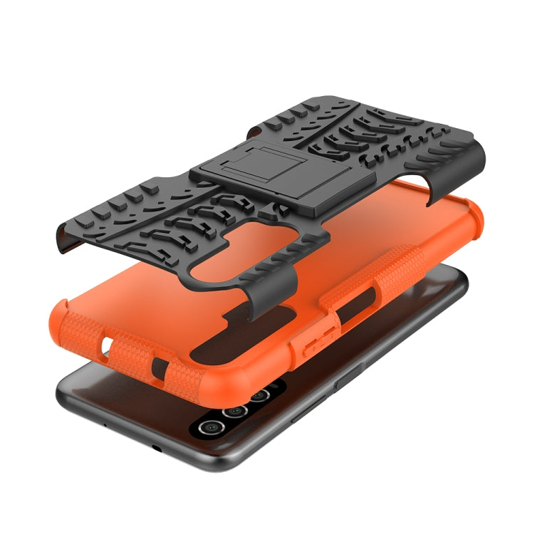For Huawei Honor 20 Pro Tire Texture TPU + PC Shockproof Case with Holder