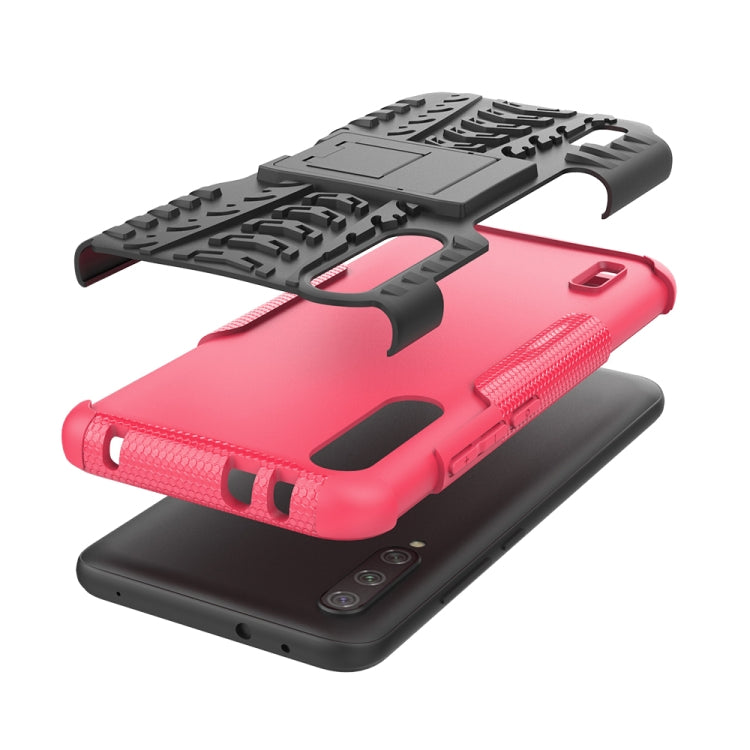 For Xiaomi Mi CC9e Tire Texture TPU + PC Shockproof Case with Holder