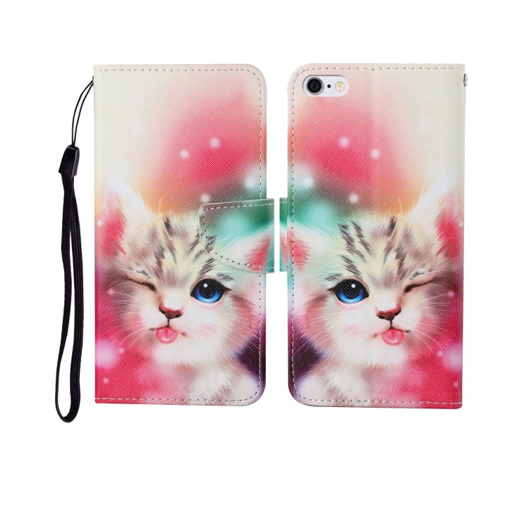 For iPhone 6 Painted Pattern Horizontal Flip Leathe Case