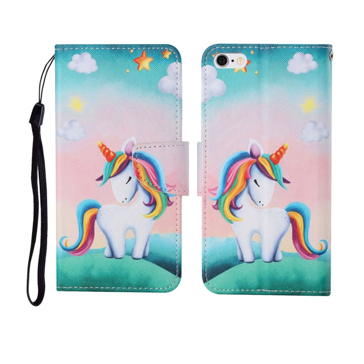 For iPhone 6 Painted Pattern Horizontal Flip Leathe Case