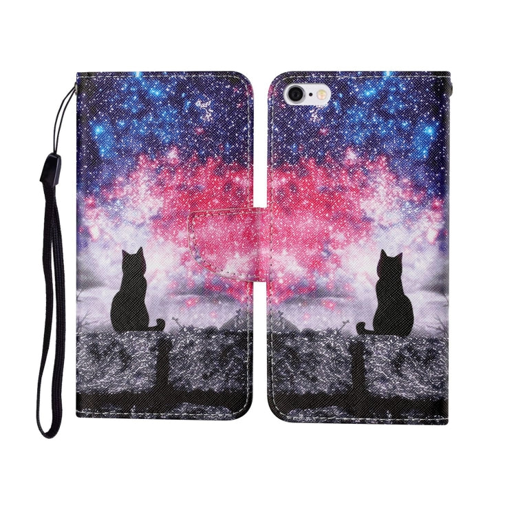 For iPhone 6 Painted Pattern Horizontal Flip Leathe Case