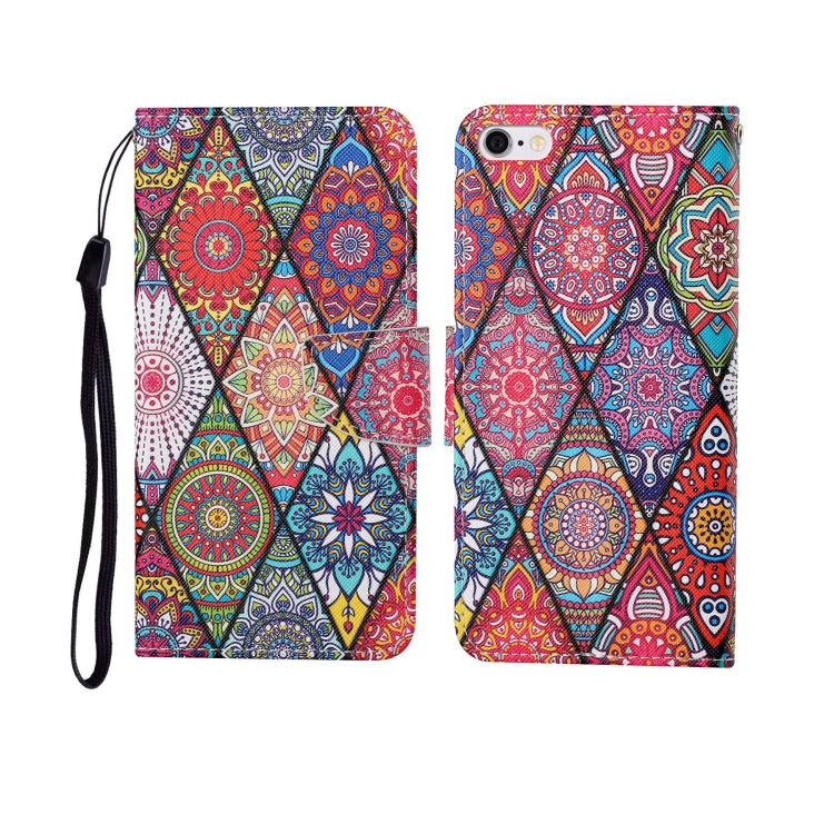 For iPhone 6 Painted Pattern Horizontal Flip Leathe Case