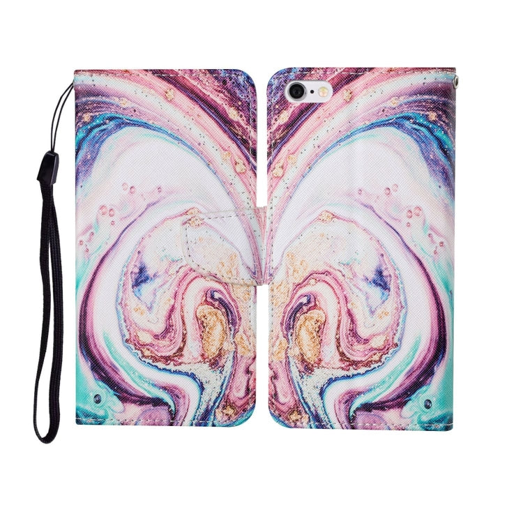For iPhone 6 Painted Pattern Horizontal Flip Leathe Case