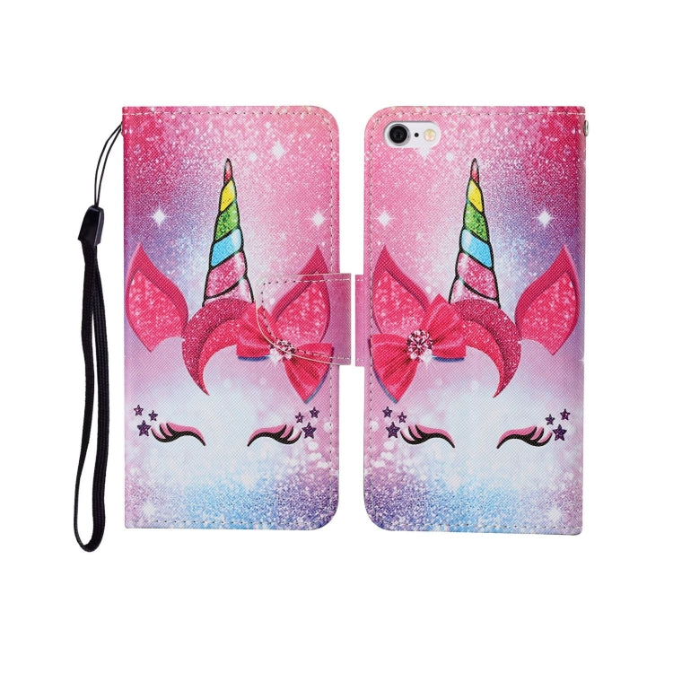 For iPhone 6 Painted Pattern Horizontal Flip Leathe Case