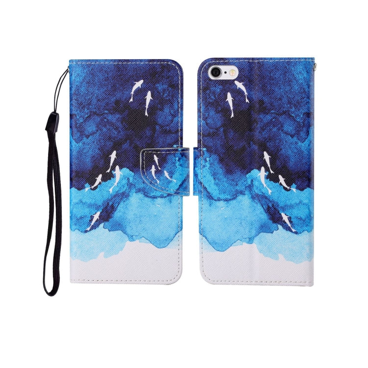 For iPhone 6 Painted Pattern Horizontal Flip Leathe Case