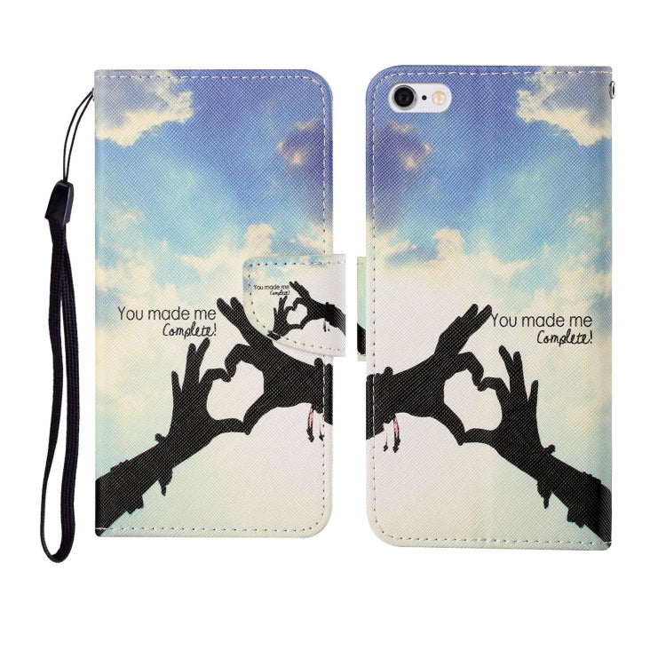 For iPhone 6 Painted Pattern Horizontal Flip Leathe Case