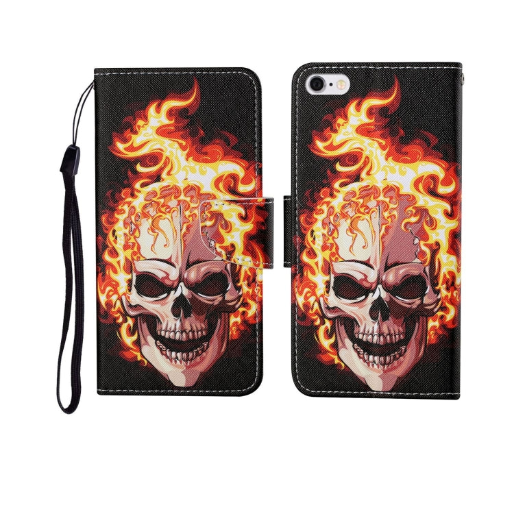 For iPhone 6 Painted Pattern Horizontal Flip Leathe Case