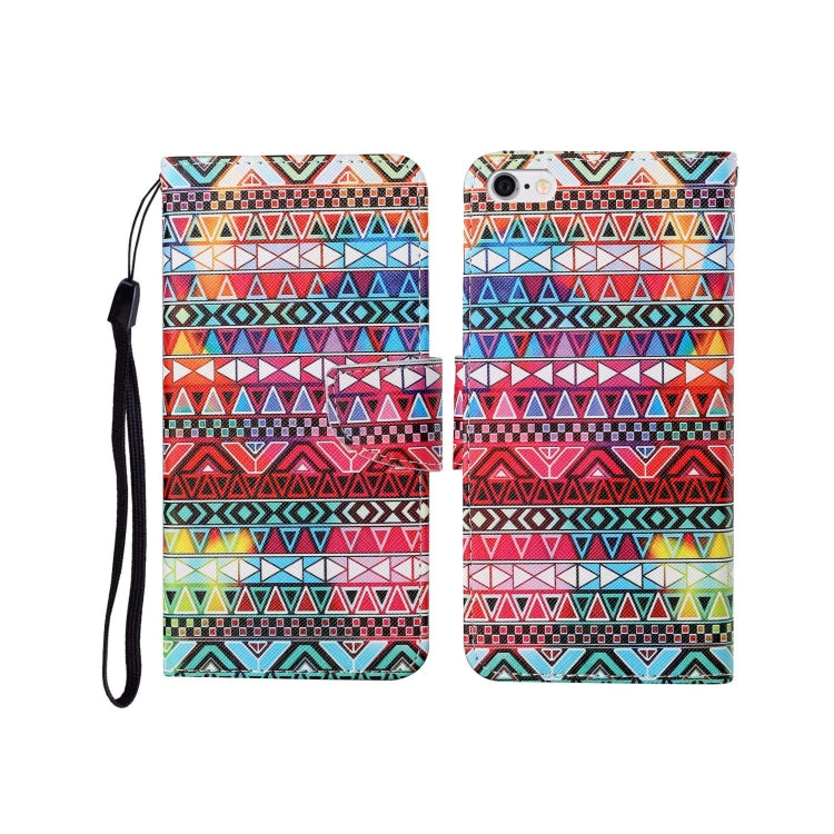 For iPhone 6 Painted Pattern Horizontal Flip Leathe Case