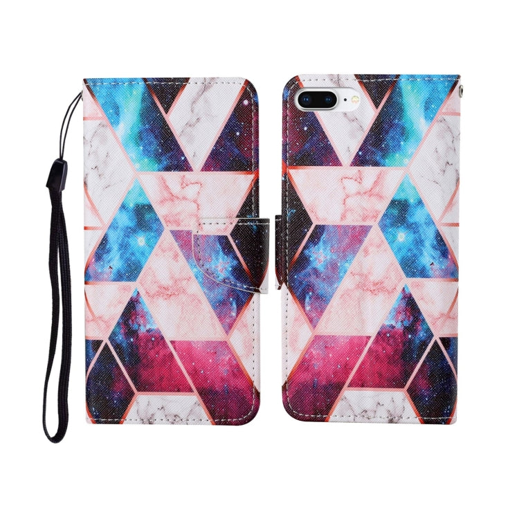 For iPhone 7 Plus Painted Pattern Horizontal Flip Leathe Case