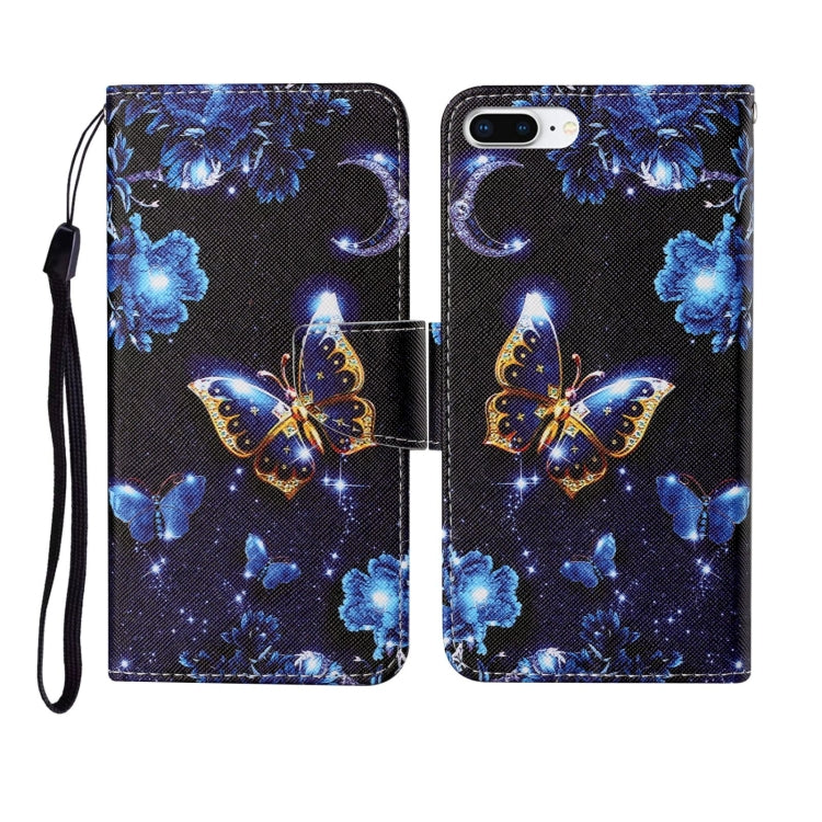 For iPhone 7 Plus Painted Pattern Horizontal Flip Leathe Case