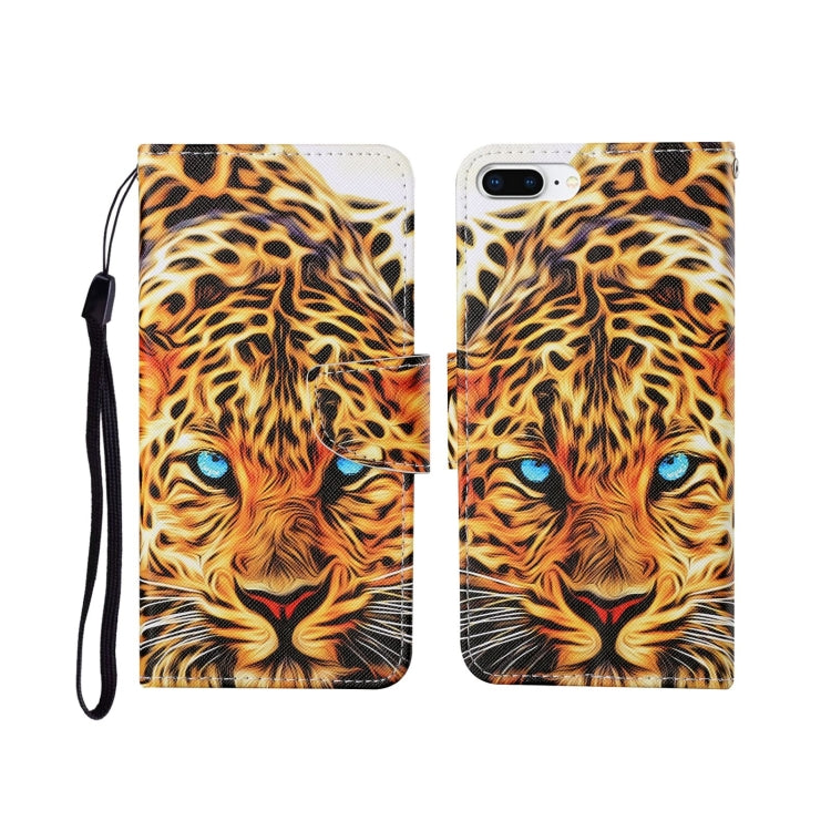For iPhone 7 Plus Painted Pattern Horizontal Flip Leathe Case