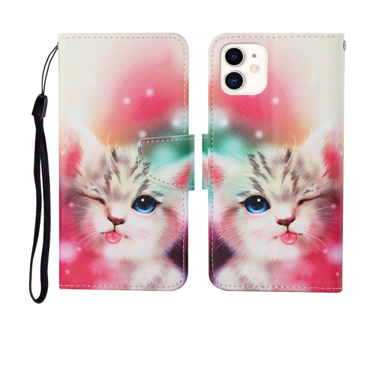 For iPhone 11 Painted Pattern Horizontal Flip Leathe Case