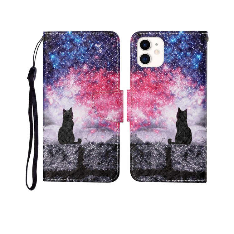 For iPhone 11 Painted Pattern Horizontal Flip Leathe Case