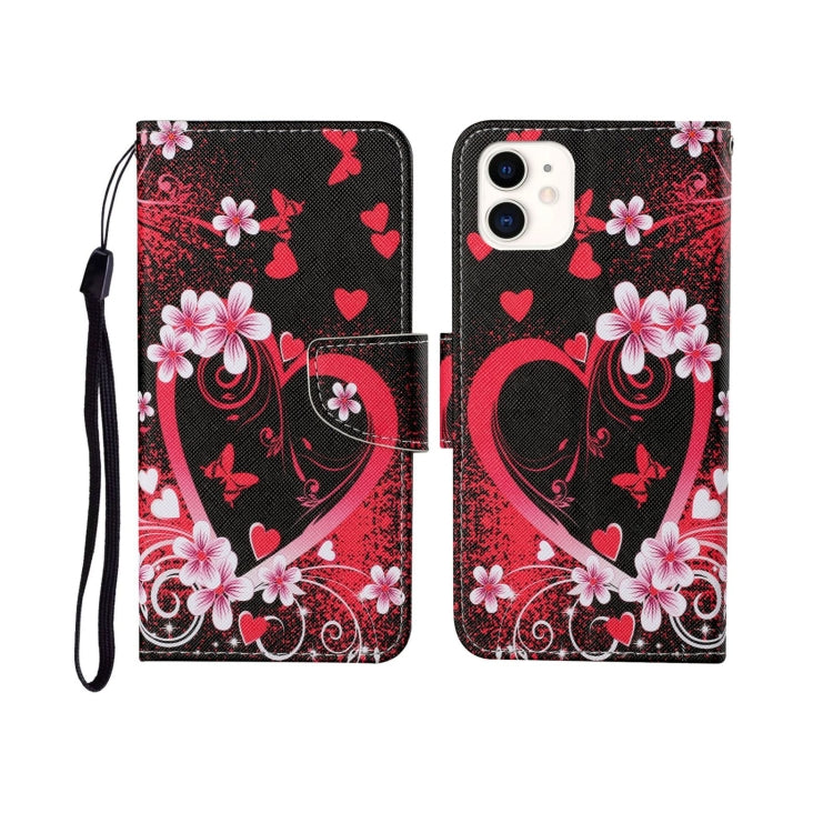 For iPhone 11 Painted Pattern Horizontal Flip Leathe Case