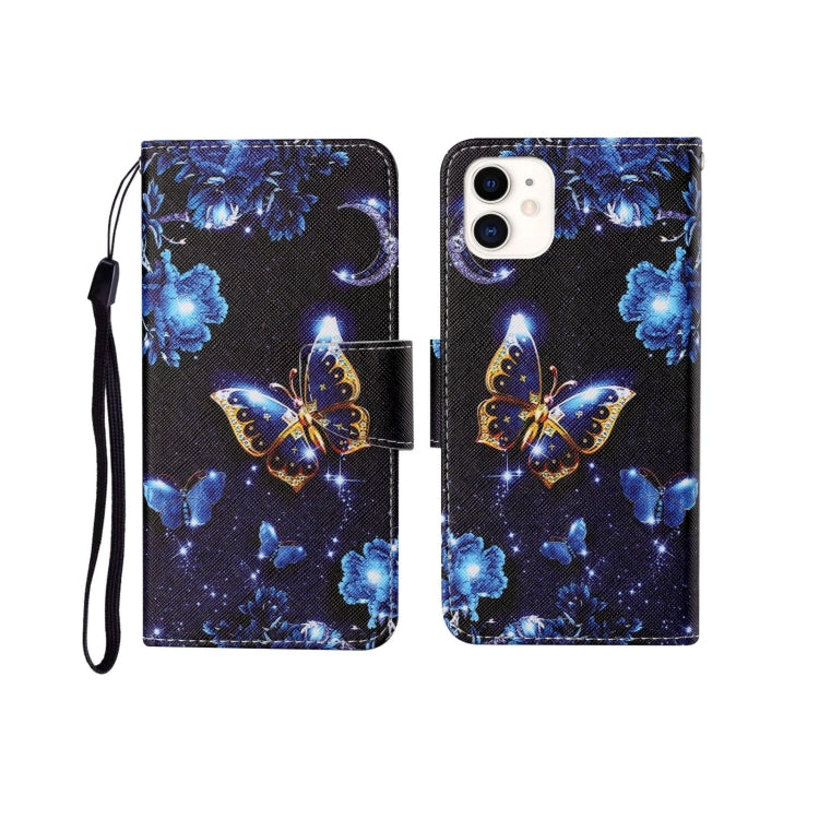 For iPhone 11 Painted Pattern Horizontal Flip Leathe Case