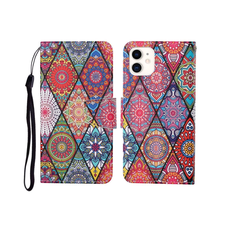 For iPhone 11 Painted Pattern Horizontal Flip Leathe Case