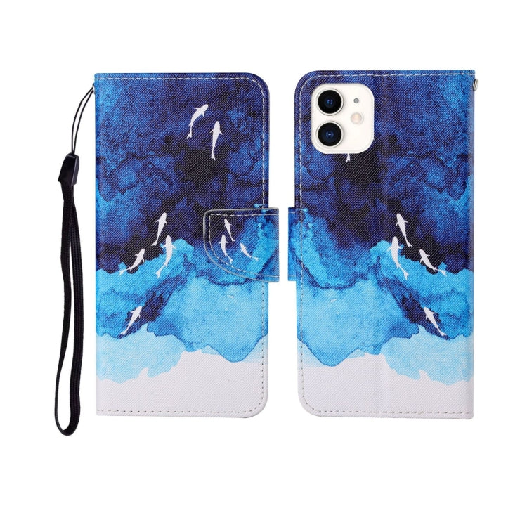 For iPhone 11 Painted Pattern Horizontal Flip Leathe Case