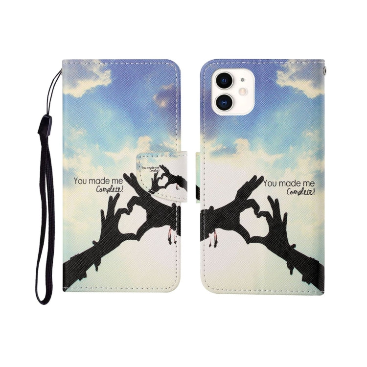 For iPhone 11 Painted Pattern Horizontal Flip Leathe Case