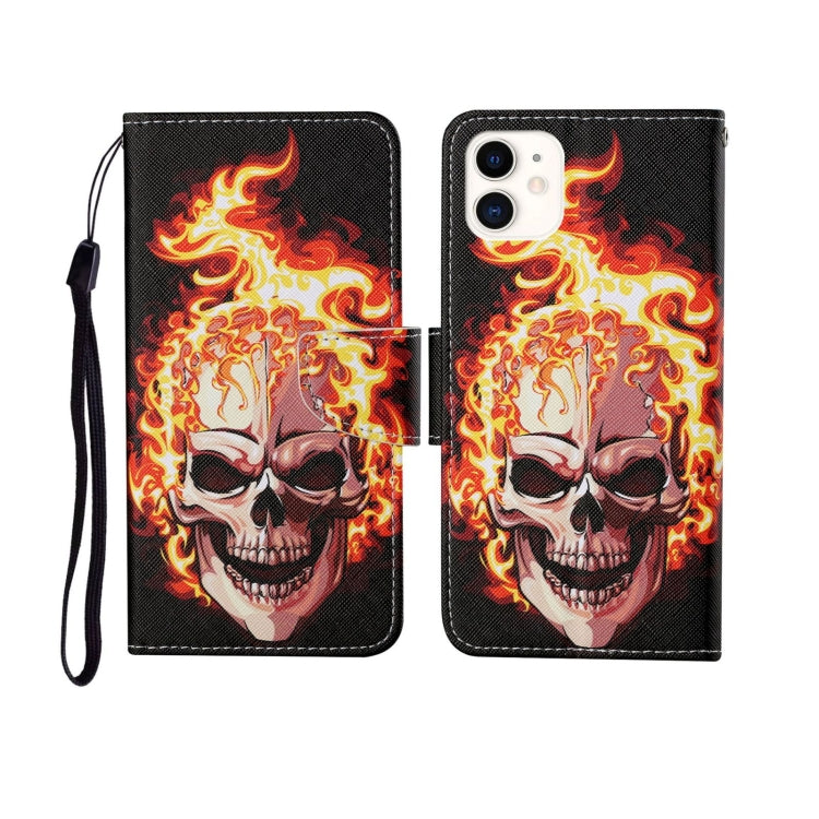 For iPhone 11 Painted Pattern Horizontal Flip Leathe Case
