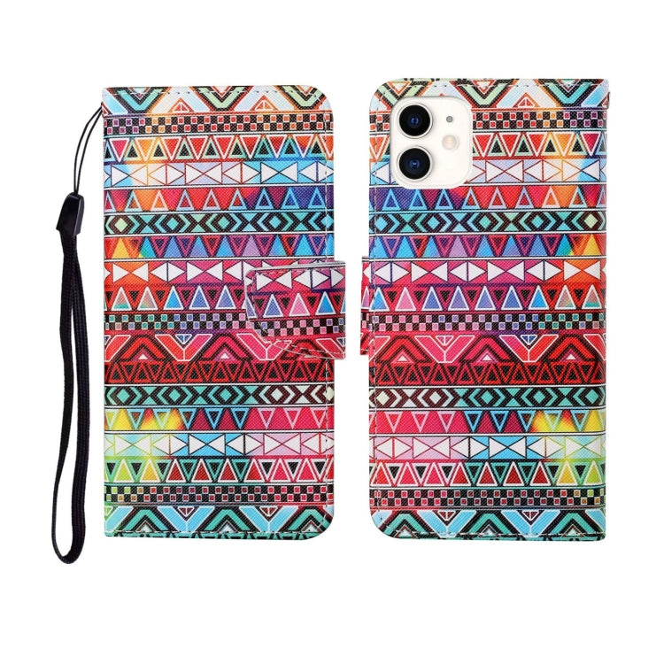 For iPhone 11 Painted Pattern Horizontal Flip Leathe Case