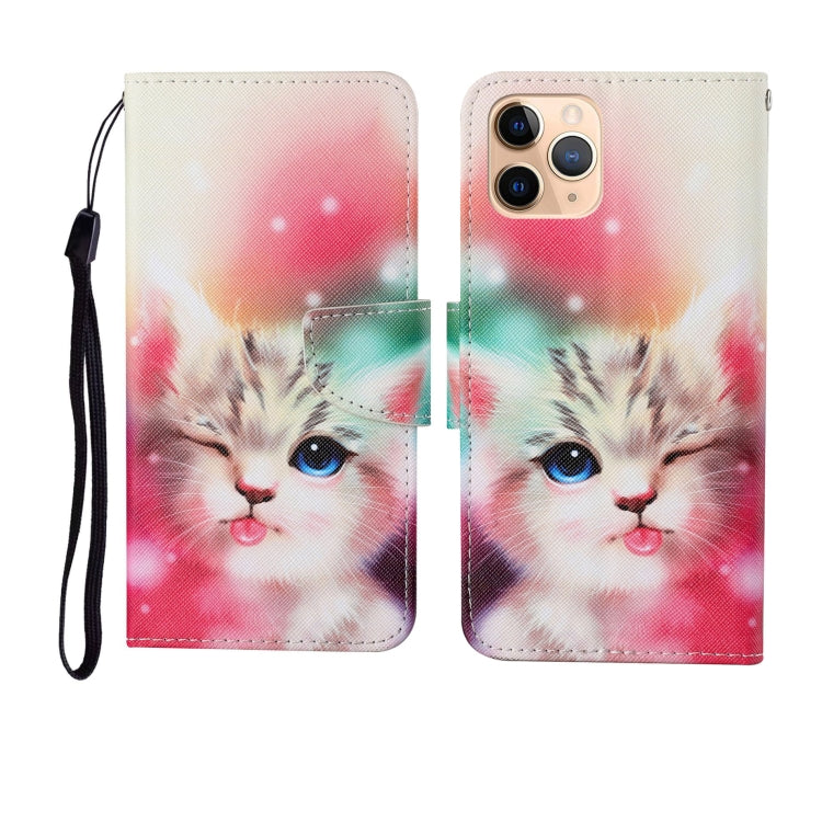 For iPhone 11 Pro Max Painted Pattern Horizontal Flip Leathe Case