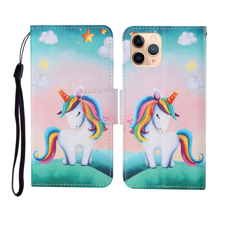 For iPhone 11 Pro Max Painted Pattern Horizontal Flip Leathe Case