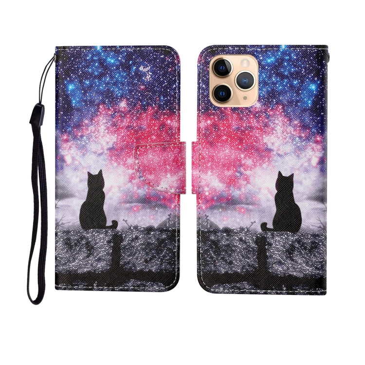 For iPhone 11 Pro Max Painted Pattern Horizontal Flip Leathe Case