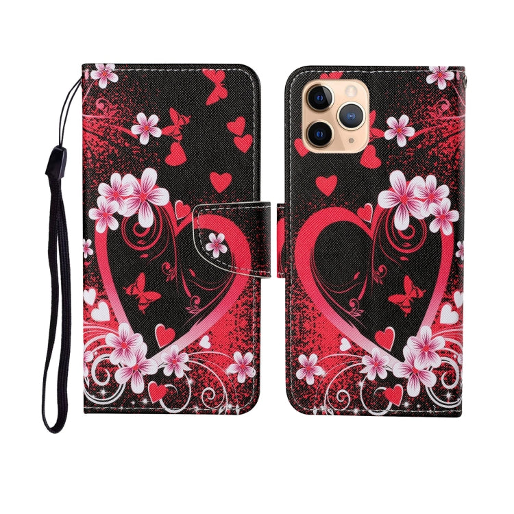 For iPhone 11 Pro Max Painted Pattern Horizontal Flip Leathe Case
