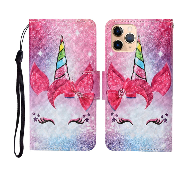 For iPhone 11 Pro Max Painted Pattern Horizontal Flip Leathe Case