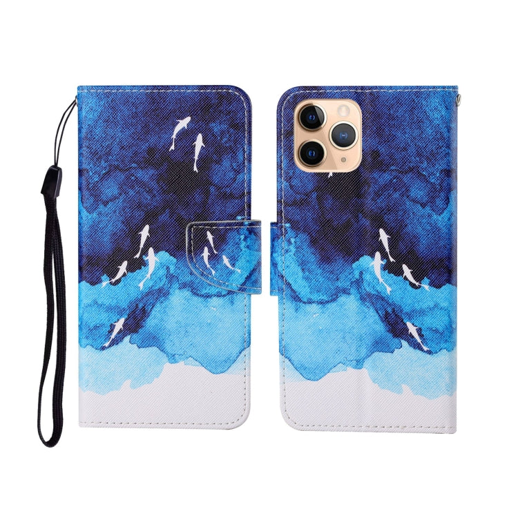 For iPhone 11 Pro Max Painted Pattern Horizontal Flip Leathe Case