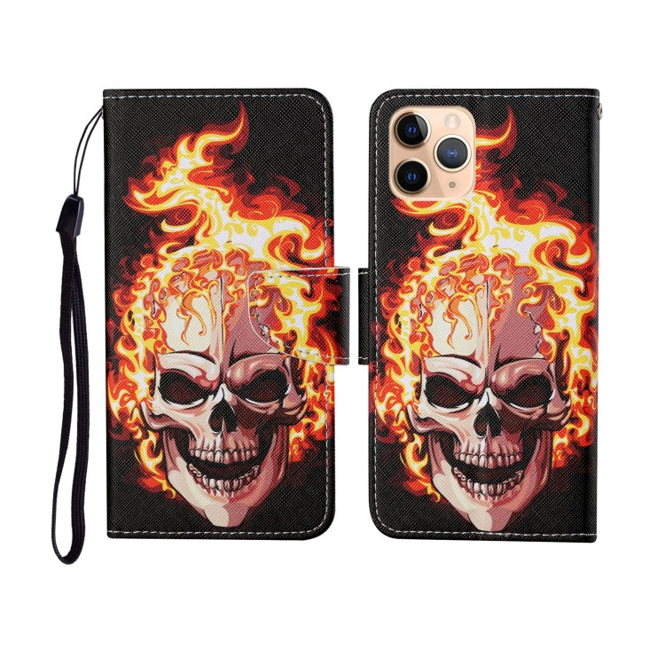 For iPhone 11 Pro Max Painted Pattern Horizontal Flip Leathe Case