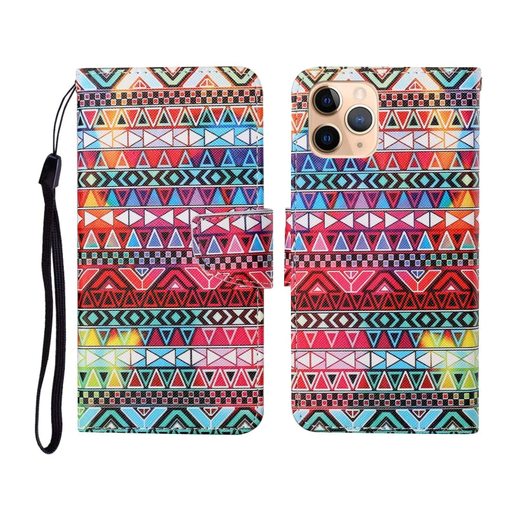 For iPhone 11 Pro Max Painted Pattern Horizontal Flip Leathe Case