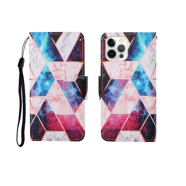For iPhone 12/12 Pro Painted Pattern Horizontal Flip Leathe Case