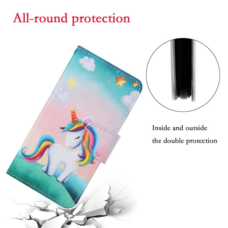 For iPhone 12/12 Pro Painted Pattern Horizontal Flip Leathe Case