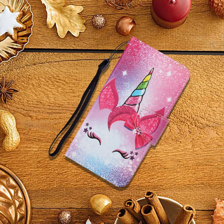 For iPhone 12/12 Pro Painted Pattern Horizontal Flip Leathe Case