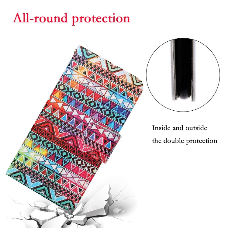 For iPhone 12/12 Pro Painted Pattern Horizontal Flip Leathe Case