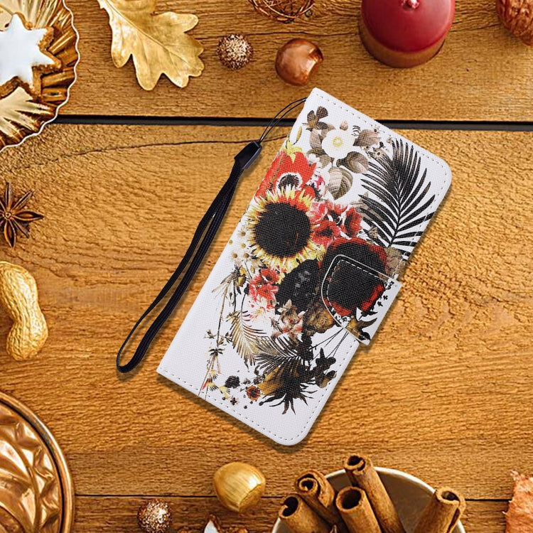 For iPhone 12/12 Pro Painted Pattern Horizontal Flip Leathe Case